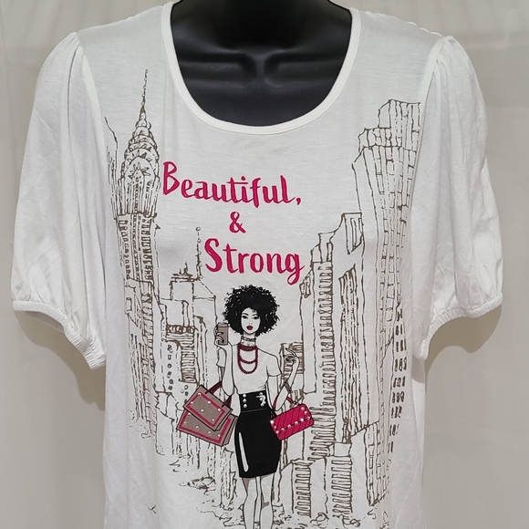 Mesh+Lace Tee Shirt. - Picture 2 of 8